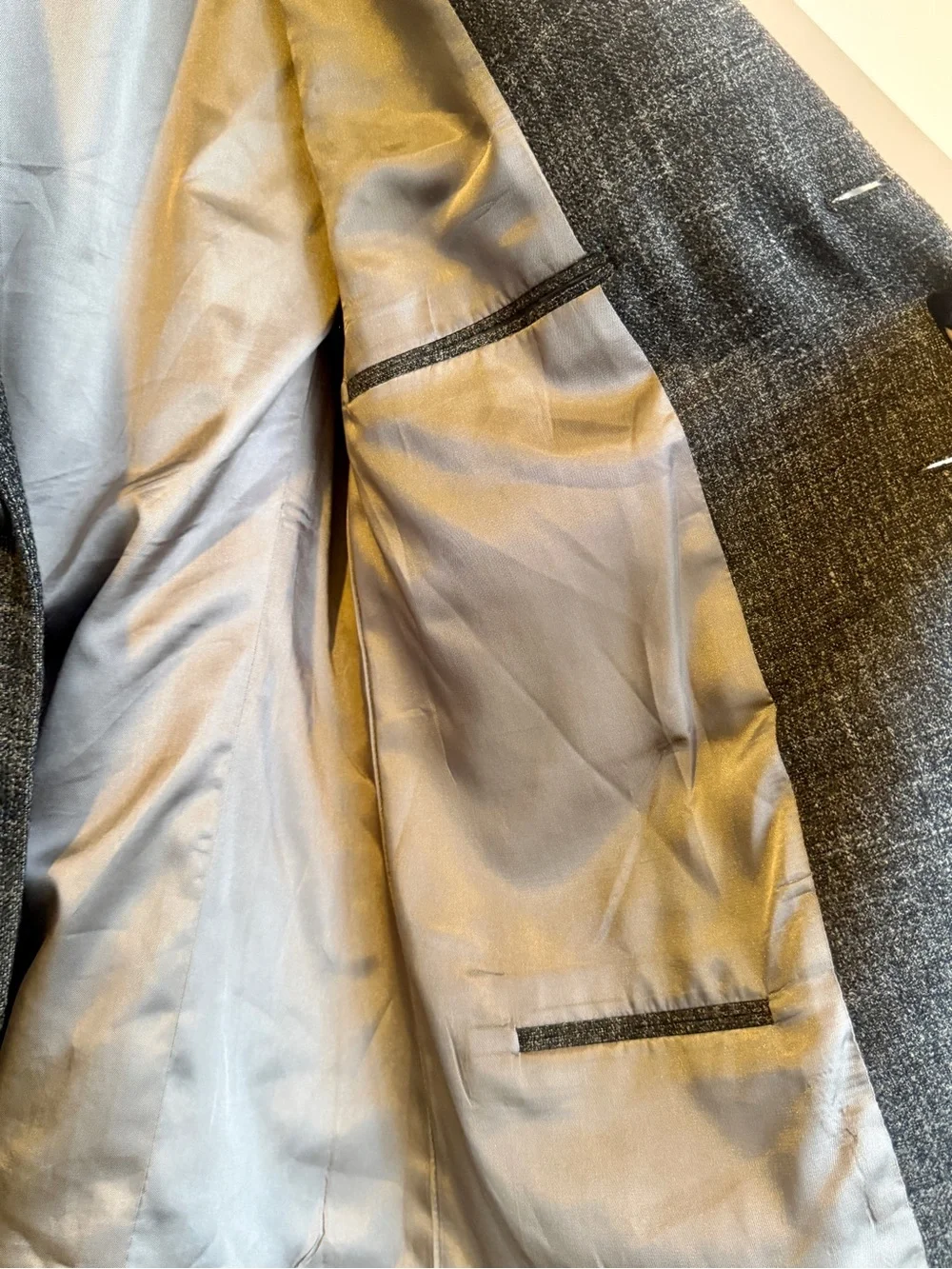 Vintage Monsieur by Givenchy Brown Textured Wool Blend Blazer